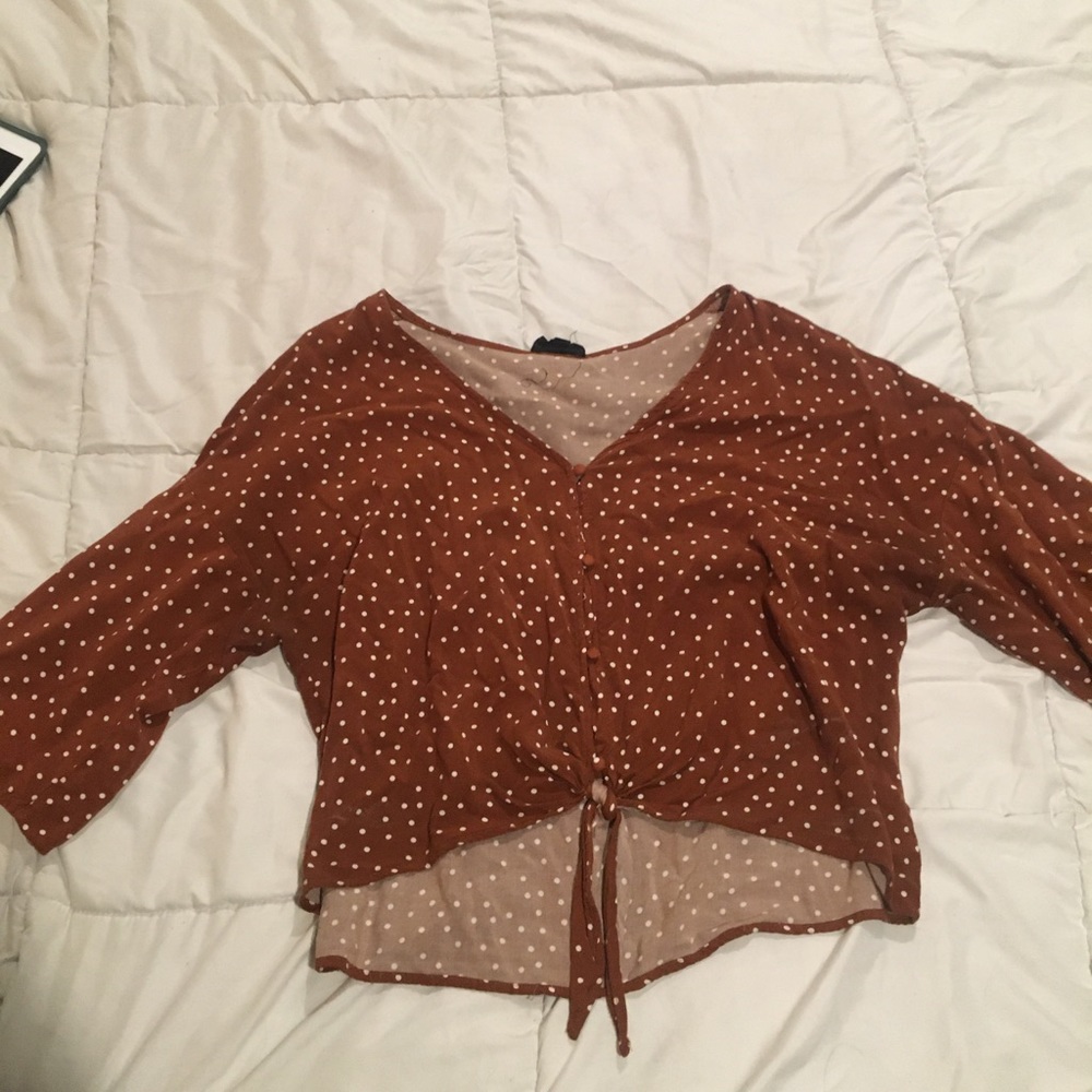 Front tie blouse